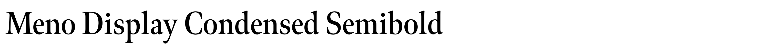 Meno Display Condensed Semibold